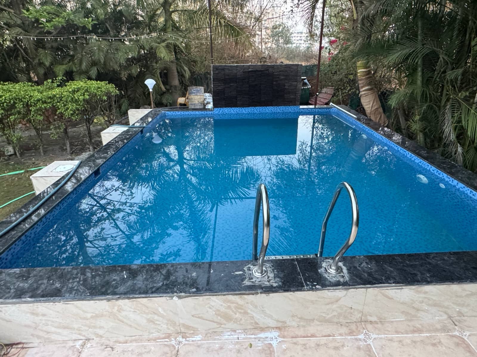 Swimming pool activity at Srushti Farm House Sinhgad